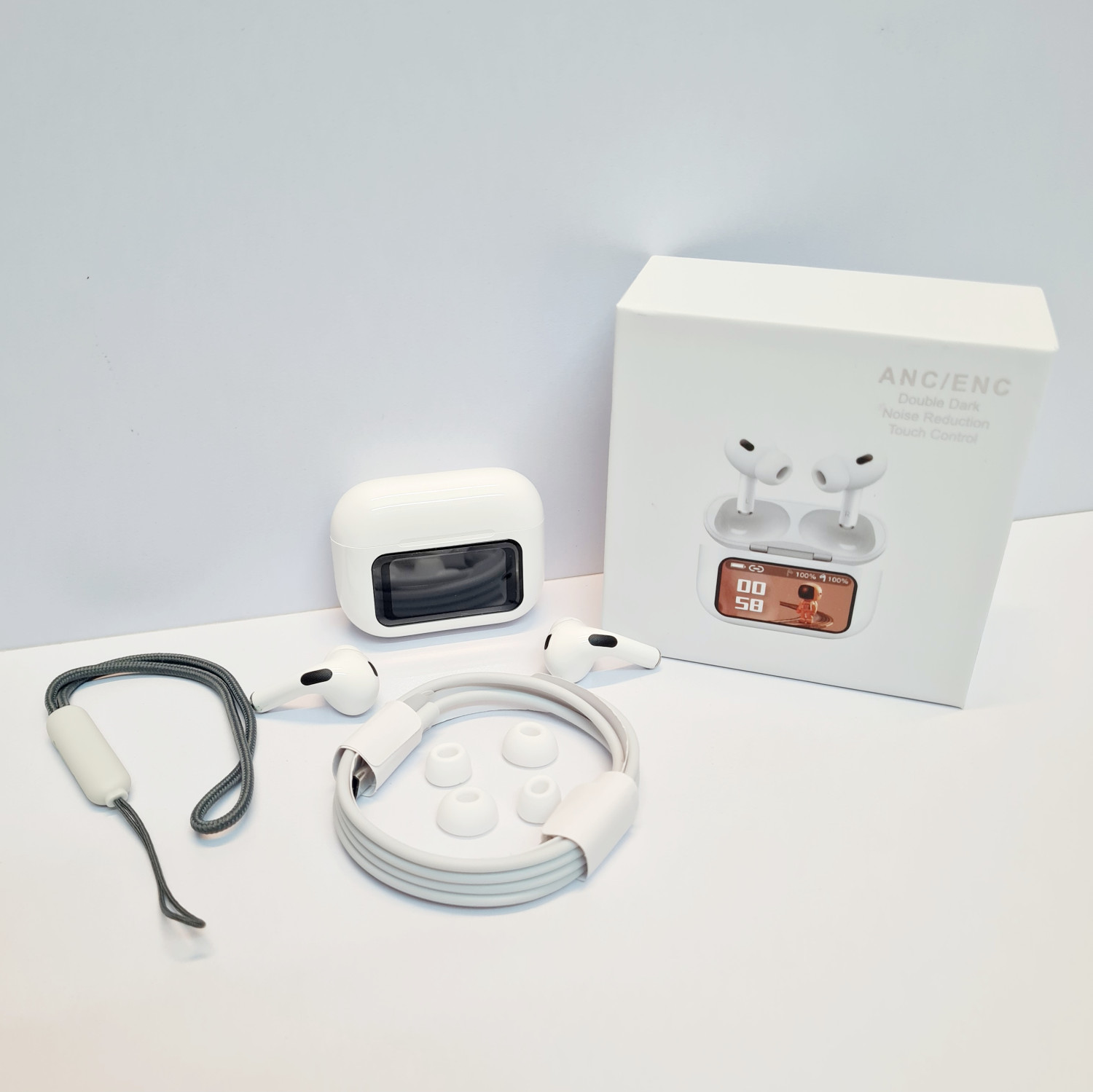 L58 Pro ANC/ENC TWS Earbuds with Smart Touch Display