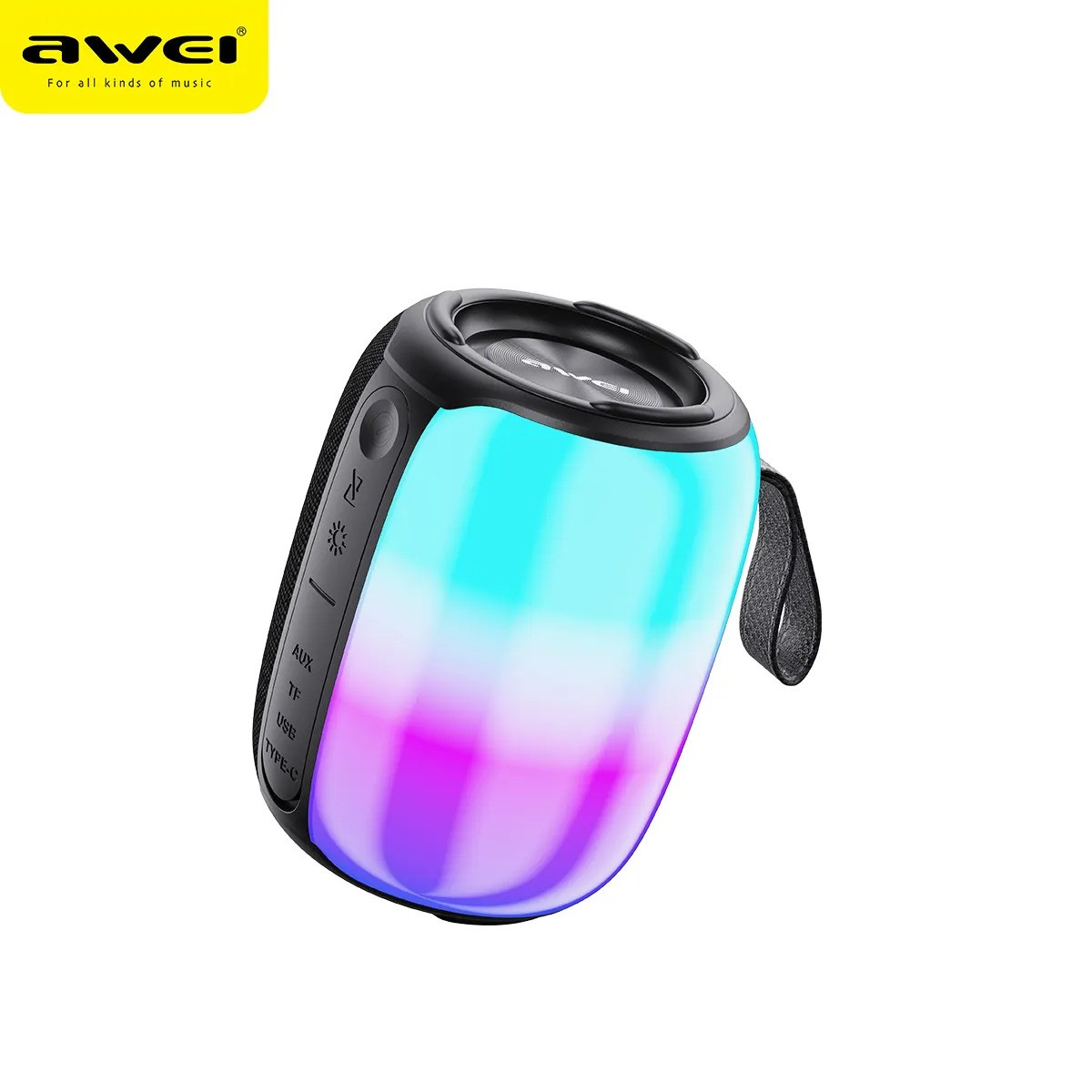 Awei Y525 IPX6 Waterproof Dynamic RGB Light effects Portable Bluetooth Speaker