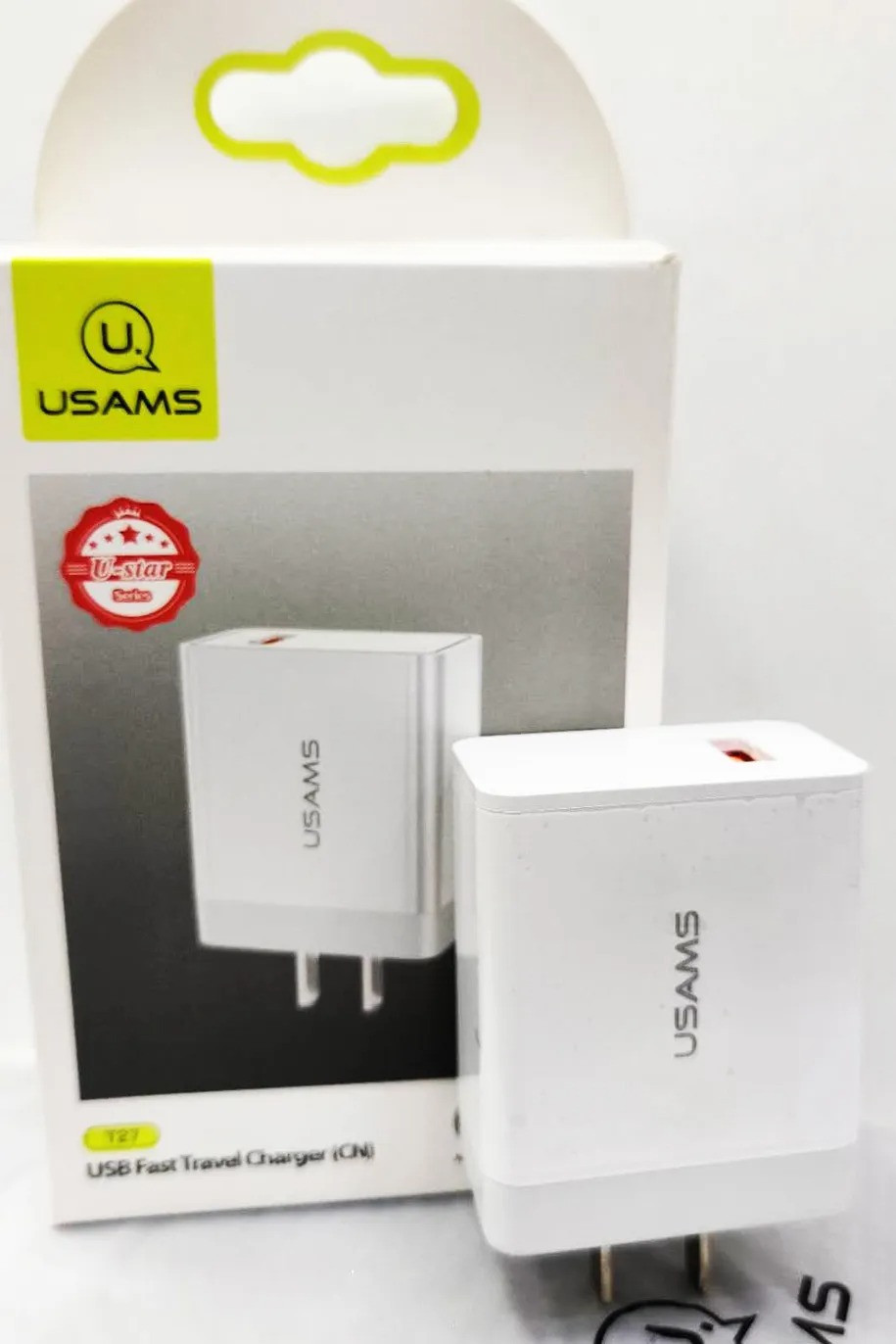 USAMS T27 (20-Watt Max) USB Fast Charging Travel Adapter-CN