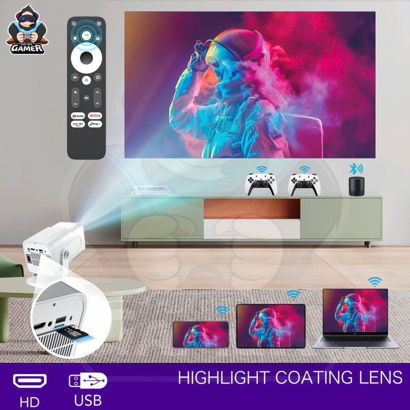 HCS350 Pro 4K Android Smart Wi-fi 1080P Home Theater Projector