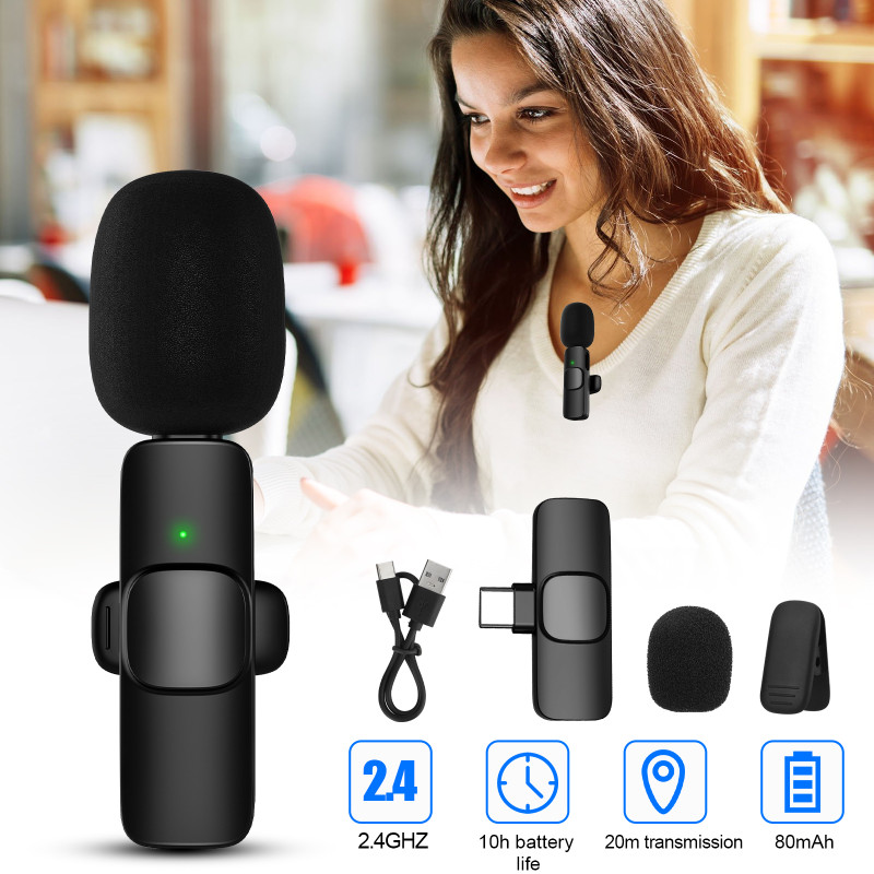 K8 Single Wireless Microphone with Charging Cable