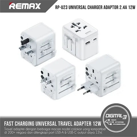 Remax RP-U23 (12W Type-C+USB) Astro Series 2.4A Travel & MultiFunctional Charger1