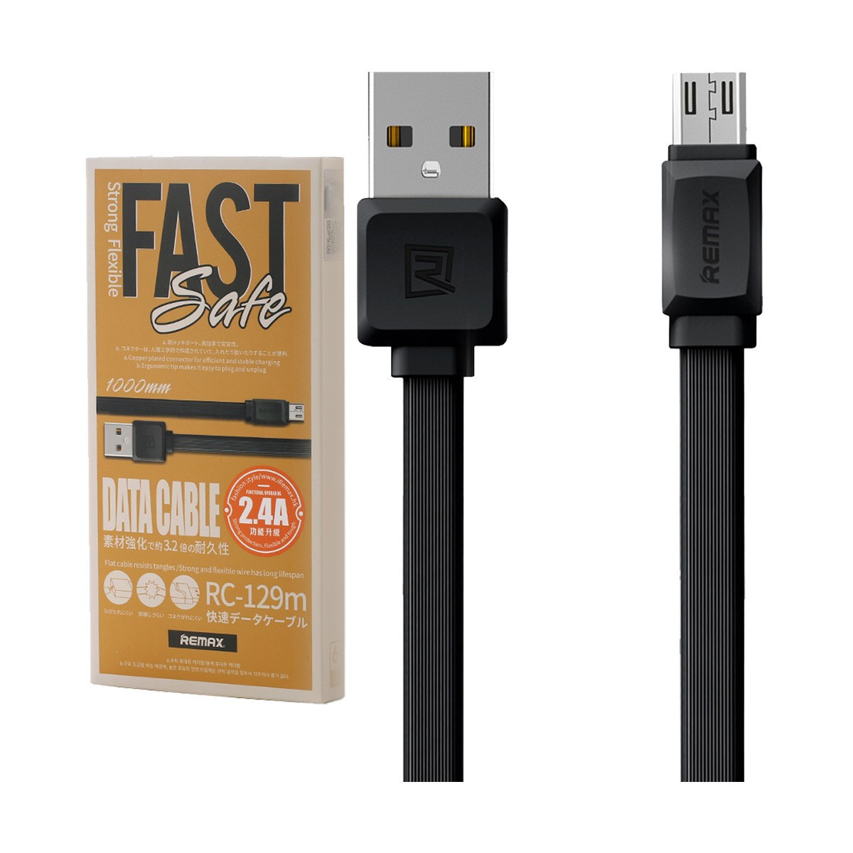 Remax RC-129m Fast Pro MicroUSB 2.4A Fast Charging Data Cable