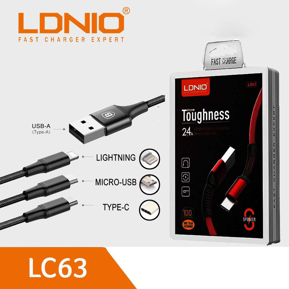 LDNIO LS63 MicroUSB Fast Charging Data Cable (1-Metar) Nevy