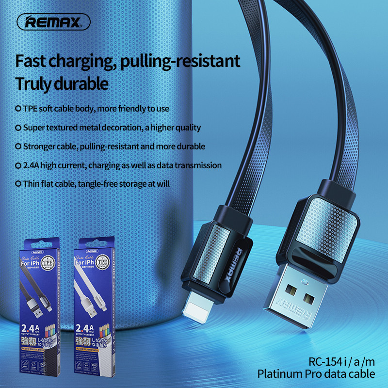 Remax RC-154i (iPhone) 2.4A Platinum Pro Fast Charging Data Cable