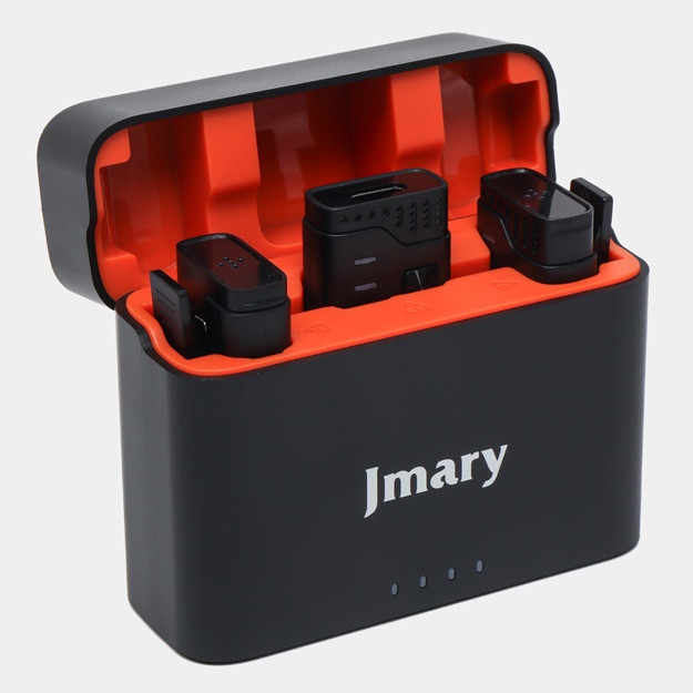 Jmary MW-16 2.4G Wireless Dual Microphone for Mobile & Camera | Mute mode | Noise cancelling | Charging case & etc